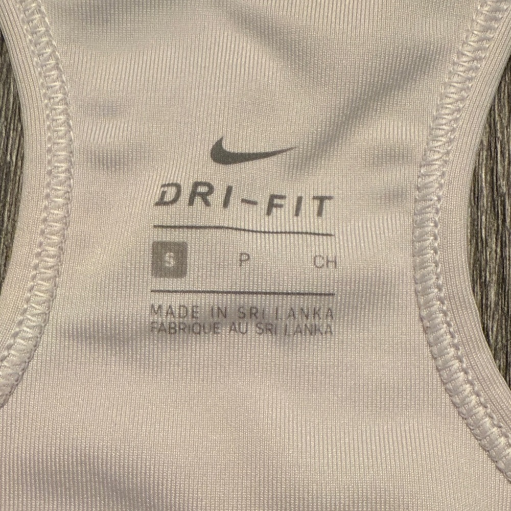 Nike Women's White Sports Bra with Black Logo - Picture 4 of 5